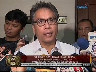 VP Binay, Sec. Roxas, Ping Lacson, ilan sa mga lumulutang na pangalang tatakbo sa Eleksyon 2016