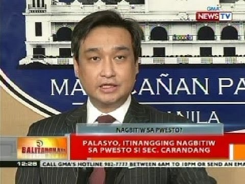 BT: Palasyo, itinangging nagbitiw sa pwesto si Sec. Carandang