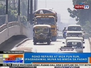 NTG: Road repairs at mga fun run, ipagbabawal muna ng MMDA sa pasko