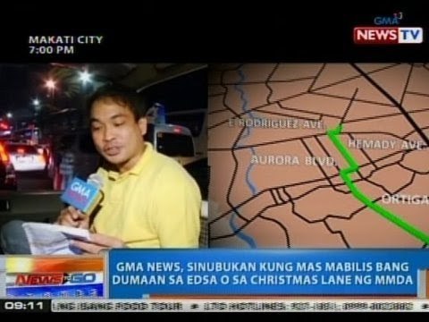 NTG: GMA News, sinubukan kung mas mabilis bang dumaan sa EDSA o sa Christmas lane ng MMDA