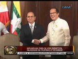 24 Oras: Kasunduan para sa visa exemption, nilagdaan ng Pilipinas at Myanmar