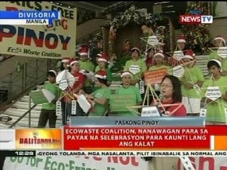 BT: Ecowaste Coalition, nanawagan para a payak na selebrasyon para kaunti lang ang kalat