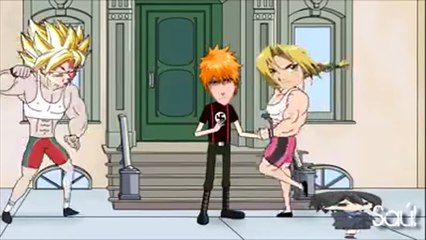 Edward Elric et Goku se disputent avec d'autres personnages d'anime...