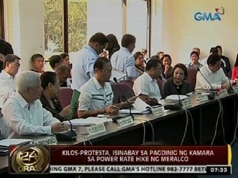 24Oras: Kilos-protesta, isinabay sa pagdinig ng Kamara sa power rate hike ng Meralco