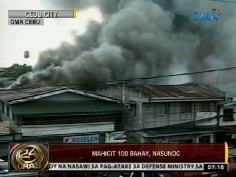 24Oras: Mahigit 100 bahay sa Cebu City, nasunog
