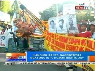 NTG: Ilang militante, nagprotesta ngayong Int'l Human Rights Day