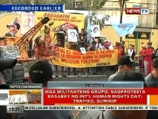 BT: Mga militanteng grupo, nagprotesta sa Mendiola kasabay ng Int'l Human Rights Day