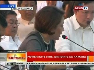 BT: Power rate hike, dinidinig sa Kamara