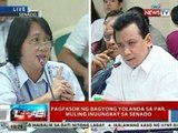 NTVL: Pagpasok ng Bagyong Yolanda sa PAR, muling inuungkat sa Senado