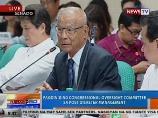 NTG: Pagdinig ng Congressional Oversight Committee sa Post Disaster Management