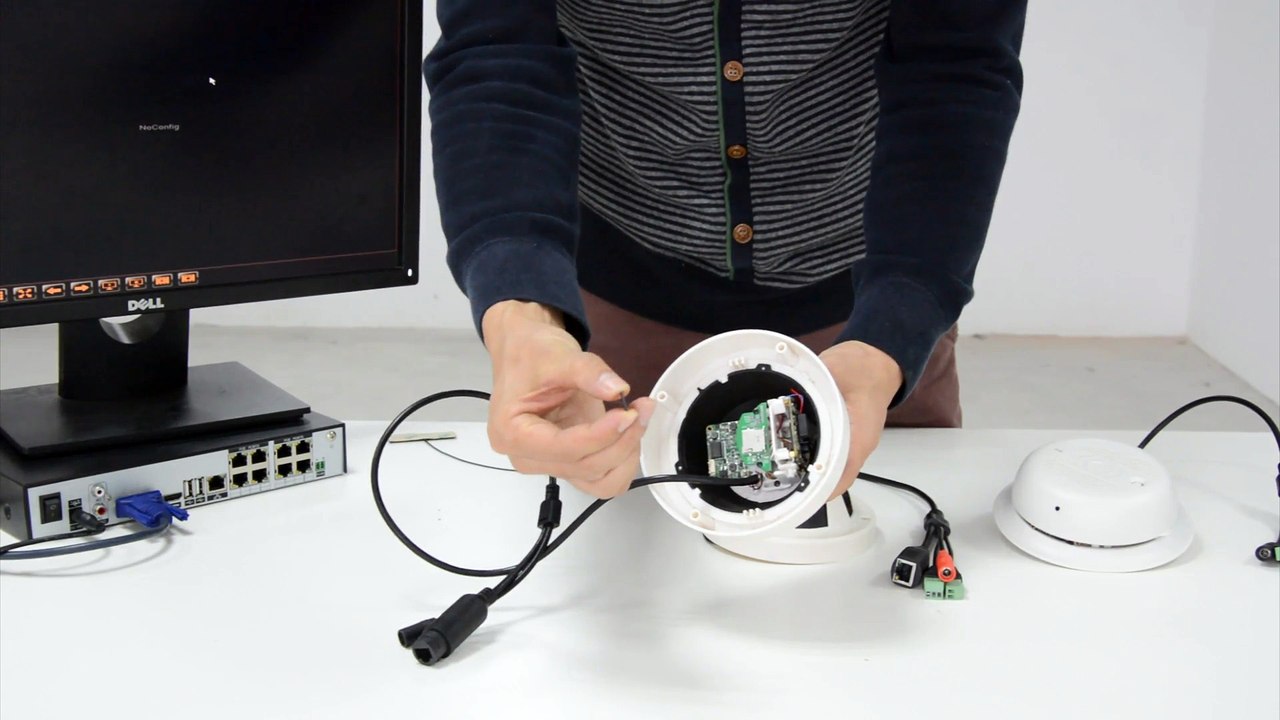 Connect 1080p IP Smoke Detector covert camera to a PoE NVR