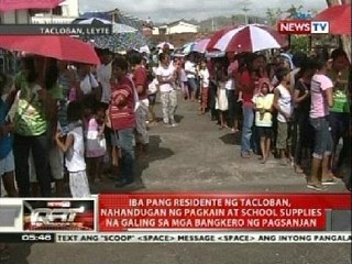 QRT: Iba pang residente ng Tacloban, nahandugan ng pakain at school supplies