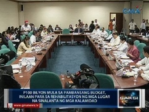 Saksi: P100B mula sa nat'l budget, inilaan para sa rehabilitasyon ng mga lugar na nasalanta