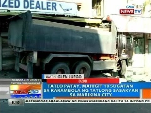 NTG: Tatlo patay, mahigit 10 sugatan sa karambola ng tatlong sasakyan sa Marikina City
