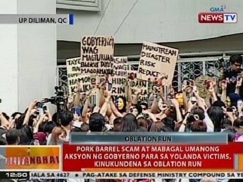 BT: Pork scam at mabagal umanong aksyon ng gobyerno sa Yolanda victims, kinukundena sa Oblation Run