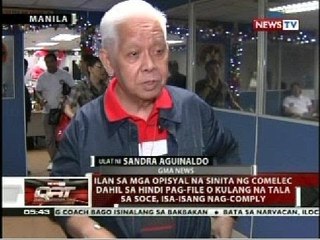 QRT: Ilan sa mga opislya na sinita ng Comelec, isa-isang nag-comply