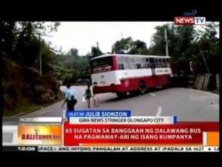 BT: 62 sugatan sa banggaan ng 2 bus na pagmamay-ari ng isang kumpanya