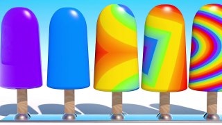 Learning Colors with 3D Сolorful Popsicle for Kids Children Toddlers
