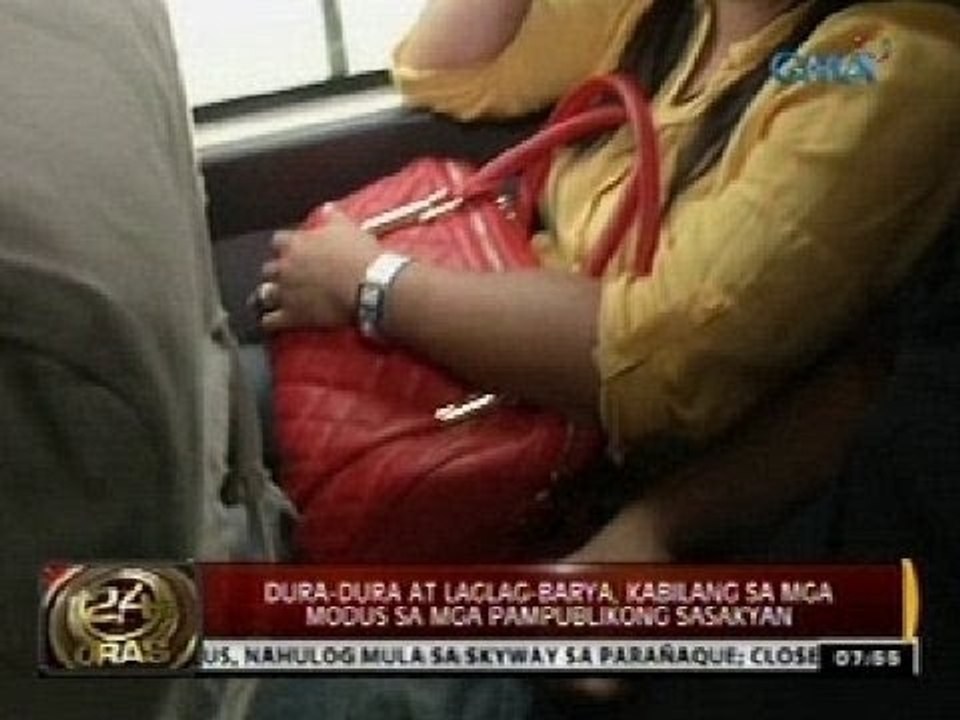 24 Oras: Dura-dura at laglag-barya, kabilang sa mga modus sa mga pampublikong sasakyan