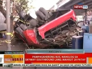 BT: Pampasaherong bus, nahulog sa Skyway-Southbound lane; mahigit 20 patay