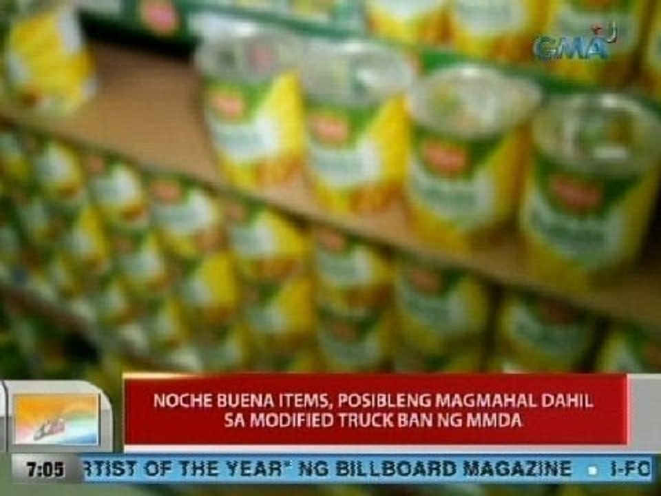 UB: Noche Buena items, posibleng magmahal dahil sa modified truck ban ng MMDA