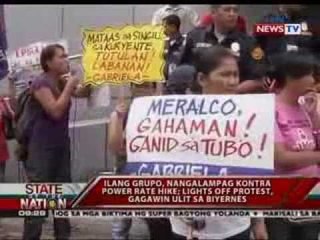 SONA: Ilang grupo, nangalampag kontra power rate hike