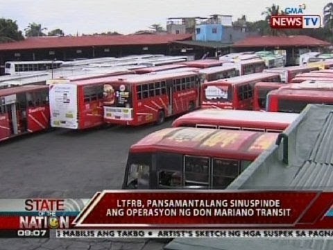 SONA: LTFRB, pansamantalang sinuspinde ang operasyon ng Don Mariano Transit