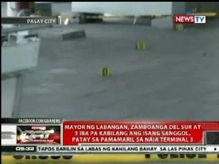 QRT: Mayor ng Labangan, Zamboanga del Sur at 3 iba pa, patay sa pamamaril sa NAIA 3