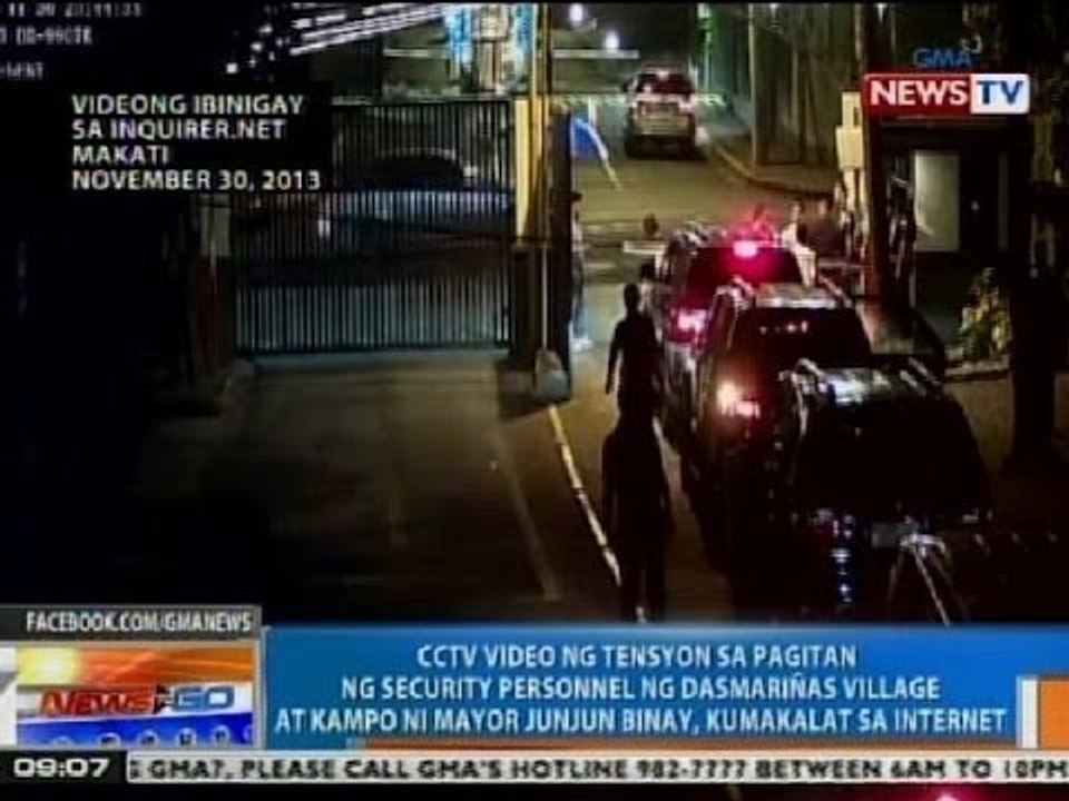 NTG: CCTV video ng tensyon sa pagitan ng security personnel at kampo ni Mayor Binay, kumakalat