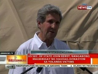 US Sec. of State John Kerry, nangakong magbibigay ng dagdag-donasyon sa Yolanda victims