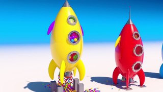 Learning Colors with 3D Candy Rocket for Kids