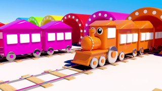 Learning Colors with 3D Train for Kids and Children
