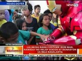 BT: Lalaking naka-costume ng Iron Man, namigay ng relief goods at donasyon sa Tacloban