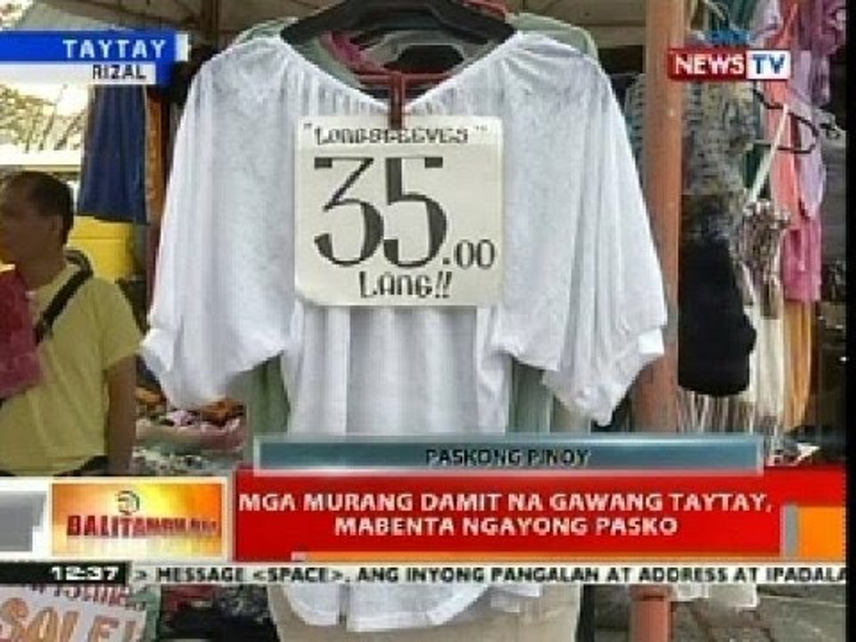 BT: Mga murang damit na gawang Taytay, Rizal, mabenta ngayong Pasko