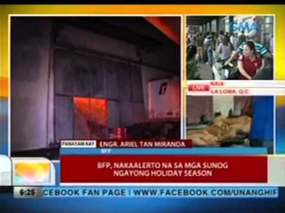 UB: BFP, nakaalerto na sa mga sunog na posibleng mangyari ngayong holiday