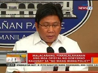 BT: Malacañang, pinaalalahanan ang mga opisyal ng gobyerno sa 'No Wang-wang Policy'