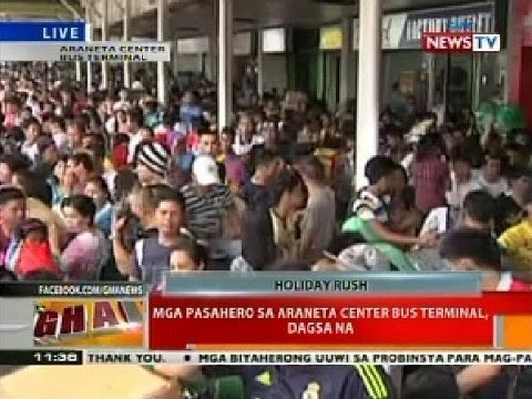 BT: Mga pasahero sa Araneta Ctr. Bus Terminal, dagsa na