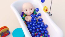 Colors Learn for Children 3D Baby doll bath time - Learning colours for Kids Toddlers