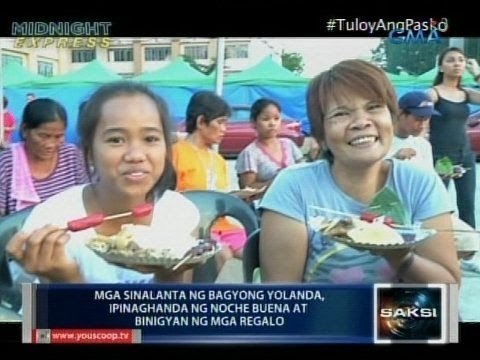 Midnight Express: Mga sinalanta ng Yolanda, ipinaghanda ng Noche Buena at binigyan ng mga regalo