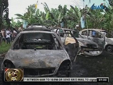 24 Oras: Pagsunog sa tatlong taxi, hinihinalang gawa ng ilang miyembro ng NPA