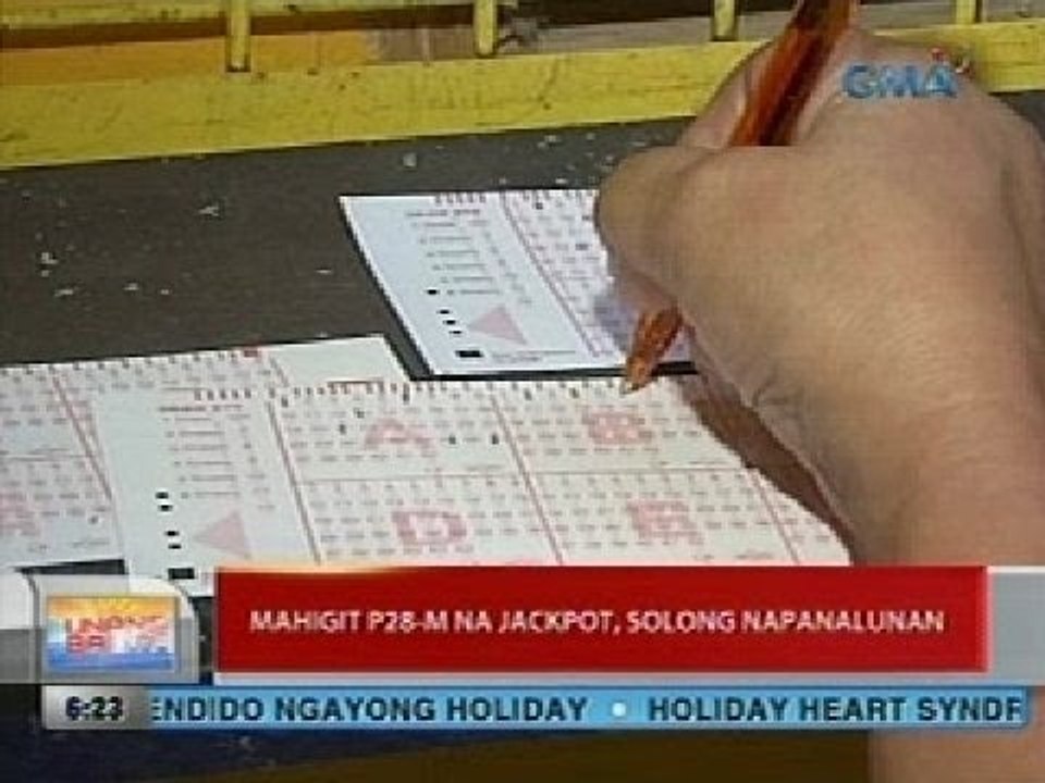 UB: Mahigit P28-M na jackpot, solong napanalunan