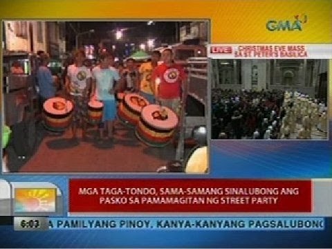 Mga taga-tondo, sama-samang sinalubong ang Pasko sa pamamagitan ng street party