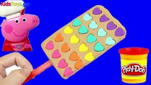 Play Doh Frozen Rainbow! - MAKE ice cream for Peppa pig toys kids videos - learn numbers kids toys