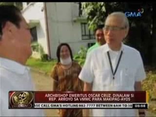 24 Oras:  Archbishop Emeritus Oscar Cruz, dinalaw si Rep. Arroyo sa VMMC