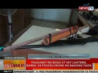 BT: Paggamit ng boga at sky lantern, bawal sa pagsalubong ng Bagong Taon