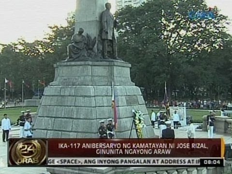 24 Oras: Ika-117 anibersaryo ng kamatayan ni Jose Rizal, ginunita ngayong araw