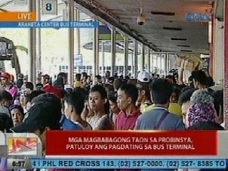 UB: Mga magbabagong taon sa probinsya, patuloy ang pagdating sa bus terminal