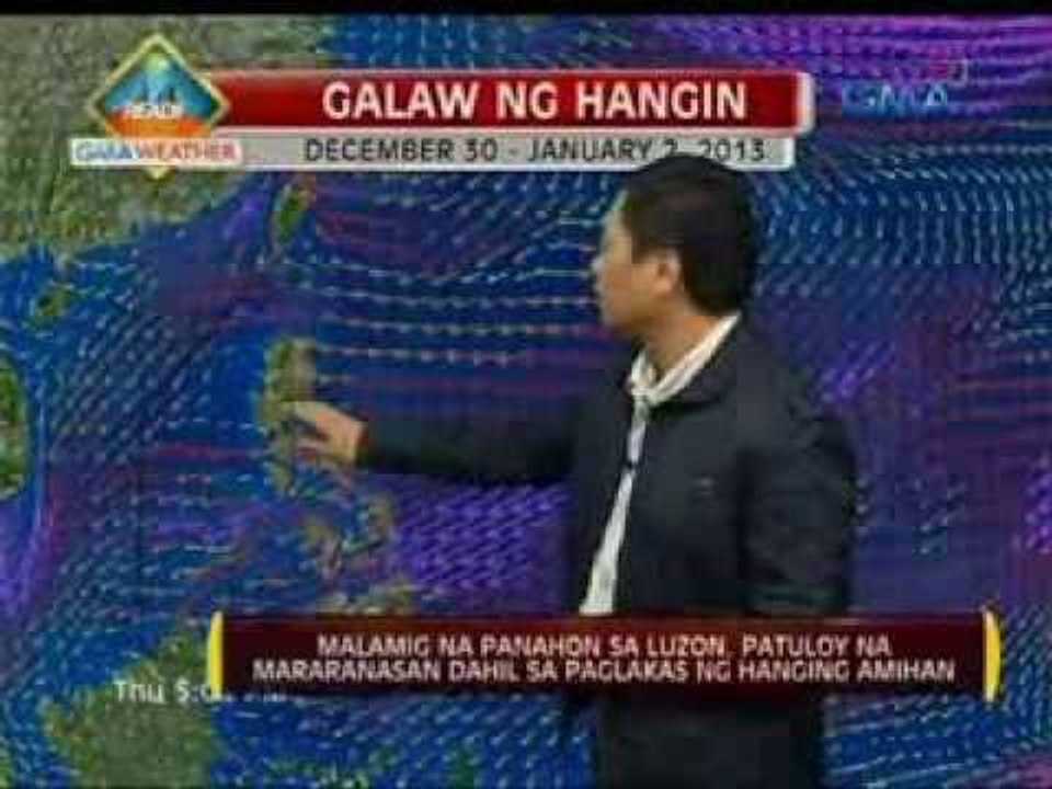 Malamig na panahon sa Luzon, patuloy na mararanasan dahil sa paglakas ng Hanging Amihan