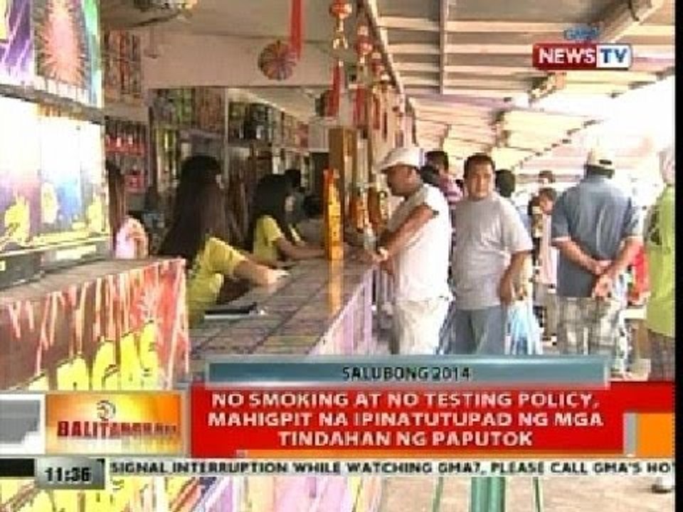 BT: No smoking at no testing policy, mahigpit na ipinatutupad ng mga tindahan ng paputok sa Bulacan