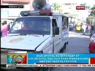 Mga opisyal ng barangay at volunteers sa Makati, nag-ikot para ipanawagan ang pag-iwas sa paputok